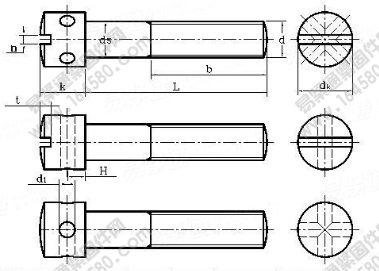 DIN 404-1986 开槽带孔球面圆柱头螺钉