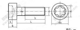 DIN 34802-2001 大扳拧梅花槽圆柱头螺钉