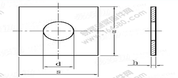 DIN 436-1990 木结构用方形垫圈