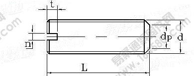 DIN 551-1986 开槽平端紧定螺钉